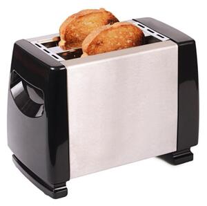 Toaster pentru paine Rosberg R51440AS, 750W, 2 felii, 6 trepte de prajire, Negru/Inox