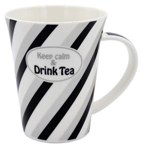 Cană din porțelan personalizată cu mesaj "Keep calm and Drink Tea"