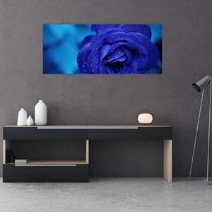 Tablou cu trandafir albastru (120x50 cm)