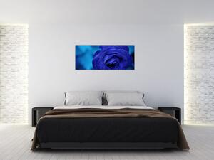 Tablou cu trandafir albastru (120x50 cm)