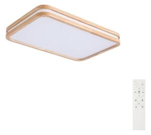 Brilagi - Corp de iluminat LED reglabil MOLINA SQUARE LED/54W/230V stejar 60x40 cm + telecomandă