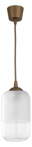 Brilagi - Pendul LED pe cablu RETRO GLASS 1xE27/60W/230V diam. 14 cm maro/alb