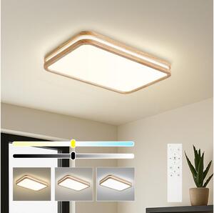 Brilagi - Corp de iluminat LED reglabil MOLINA SQUARE LED/54W/230V stejar 60x40 cm + telecomandă