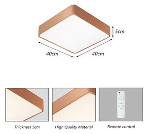 Brilagi - Plafonieră LED reglabilă POOL SQUARE LED/36W/230V 40x40 cm bronză + telecomandă