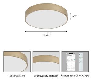 Brilagi-LED Corp de iluminat reglabil POOL SMART LED/48W/230V 40 cm Wi-Fi Tuya auriu + telecomandă