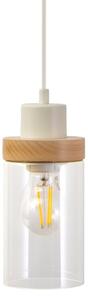 Lustră suspendată pe cablu WOODNEST 1xE27/15W/230V pin/crem