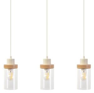 Pendul pe cablu WOODNEST 3xE27/15W/230V pin/crem