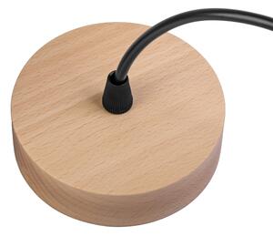 Candelabru pe cablu WOODNEST 1xE27/15W/230V pin/negru fumuriu