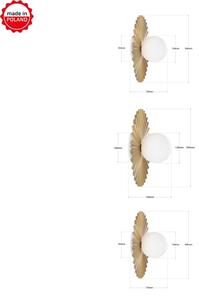 SET 3x Aplice de perete SUNPLISS 1xG9/10W/230V auriu/crem