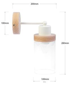 Lampă de perete WOODNEST 1xE27/15W/230V pin/crem