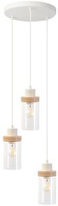 Candelabru suspendat pe cablu WOODNEST 3xE27/15W/230V pin/crem