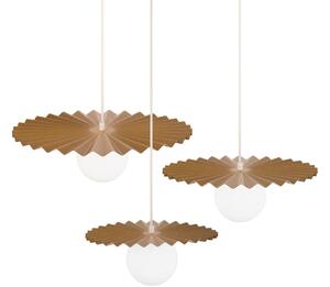 Set de 3 pendule pe cablu SUNPLISS 1xG9/10W/230V auriu/crem
