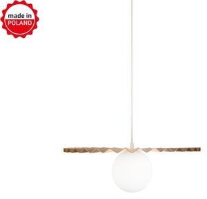 Lustră pe cablu SUNPLISS 1xG9/10W/230V diametru 40 cm auriu/crem