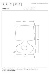 Lucide 47509/81/30 - Lampă de masă TOMEO 1xE14/40W/230V neagră