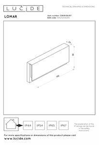 Lucide 33819/08/97 - Aplică de perete LED pentru exterior LOMAR LED/10W/230V IP54