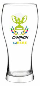 Pahar pentru bere, cu mesajul "CAMPION la halBERE", 500 ml