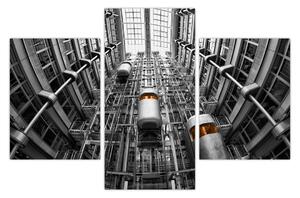 Tablou cu lift în clădire (90x60 cm)