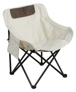 Scaun camping URAO, bej/negru, stofa clasica/metal, 58x51x66 cm