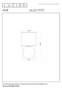 Lucide 47551/81/38 - Lampă de masă FILIZ 1xE14/40W/230V crem