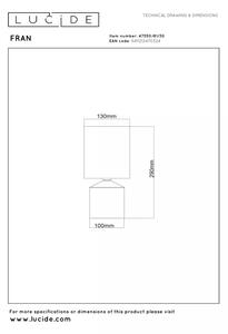 Lucide 47550/81/30 - Lampă de masă FRAN 1xE14/40W/230V neagră