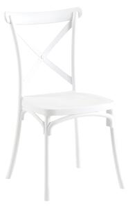 Scaun SAVITA, alb, plastic, 50x47x90 cm