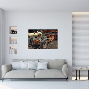 Tablou cu mașina maro (90x60 cm)