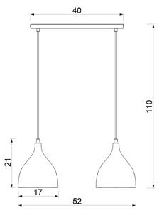 Lustră pe cablu NOAK CLASSIC 2xE27/15W/230V bej