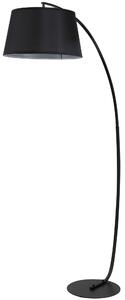 Lampa de Podea tip Arc Inalta HOMCOM cu Abajur Acoperit cu Tesatura, Baza Metalica, Comutator cu Pedala, Negru | Aosom RO