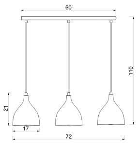 Lustră suspendată pe cablu NOAK CLASSIC, 3xE27/15W/230V, crem