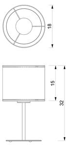 Lampă de masă ARDEN, 1x E27, 15 W, 230 V, bej/maro
