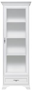 Vitrina IDENTO B, alb, PAL/sticla, 70x44x198 cm