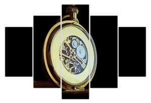Tablou cu ceas de buzunar de aur (150x105 cm)