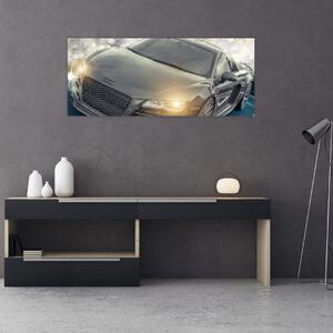 Tablou cu Audi - gri (120x50 cm)