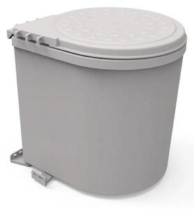 Cos gunoi plastic 11 L, gri