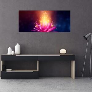Tablou cu lotus pe apă (120x50 cm)