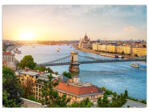 Tablou cu orașul Budapesta și râu (70x50 cm)