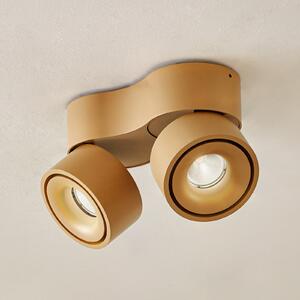 Arcchio Spot LED pentru tavan Rotari, maro, 2 becuri, 8,9W, reglabil, Maro / Rugină, Hol, Aluminiu, Modern