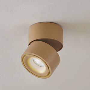 Arcchio Spot LED de tavan Rotari, maro, 1 bec, 8,9W, reglabil, Maro / Rugină, Hol, Aluminiu, Modern