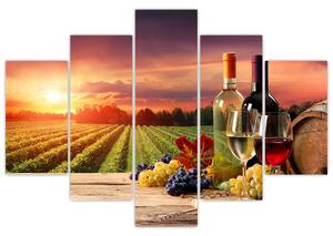 Tablou cu vie și vin (150x105 cm)
