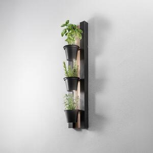Aplică de perete Raft, lemn de oțel negru/color lemn, înălțime 90 cm