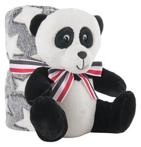 Set păturică și panda pluș 22cm