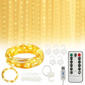 Draperie luminoasa LED STAR RAIN 3x3 m, alb cald