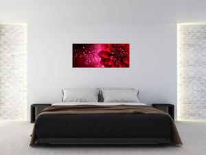 Tablou cu floare roșie (120x50 cm)