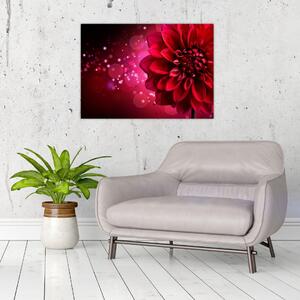 Tablou cu floare roșie (70x50 cm)