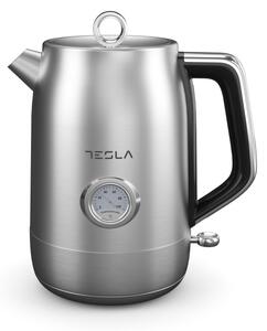 Fierbator electric Tesla KT500X, 2200W, 1,7 litri, Incalzitor ascuns, tehnologie STRIX, Argintiu
