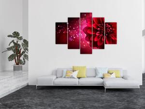 Tablou cu floare roșie (150x105 cm)