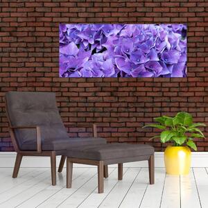 Tablou cu flori violete (120x50 cm)