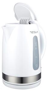 Cana electrica Tesla KT200WX, 2200W, 1,7 L, Incalzitor ascuns, Strix Control, Indicator luminos, Alb/Inox