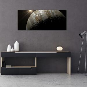 Tablou cu planetă în cosmos (120x50 cm)