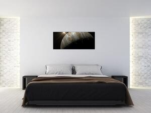 Tablou cu planetă în cosmos (120x50 cm)